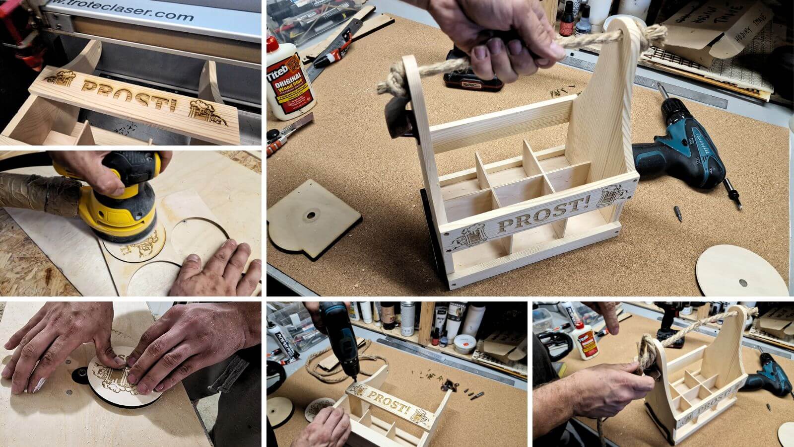 Bierträger aus Holz - Hohe Qualität und professionelle Laser