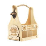 Bierträger aus Holz mit Namen - Trinkkur KreativerOnkel.de