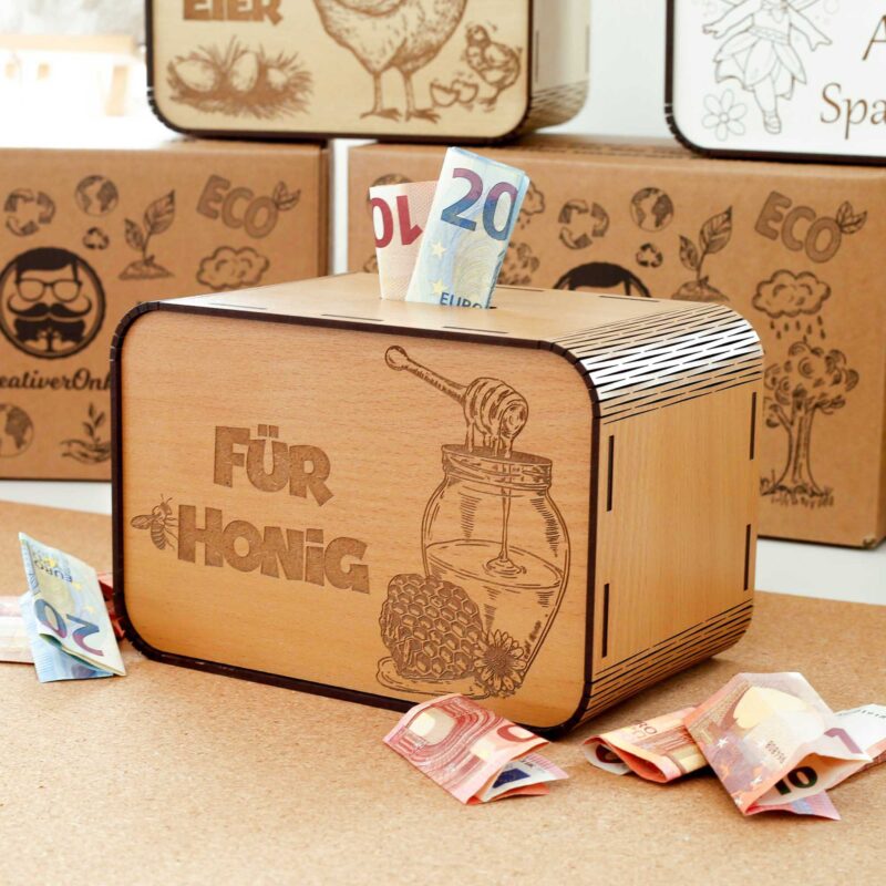 Spardose - Für Honig - für den Imker P05-11 KreativerOnkel.de