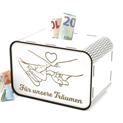 Spardose - Für unsere Träume - Für Paare P02-21 KreativerOnkel.de