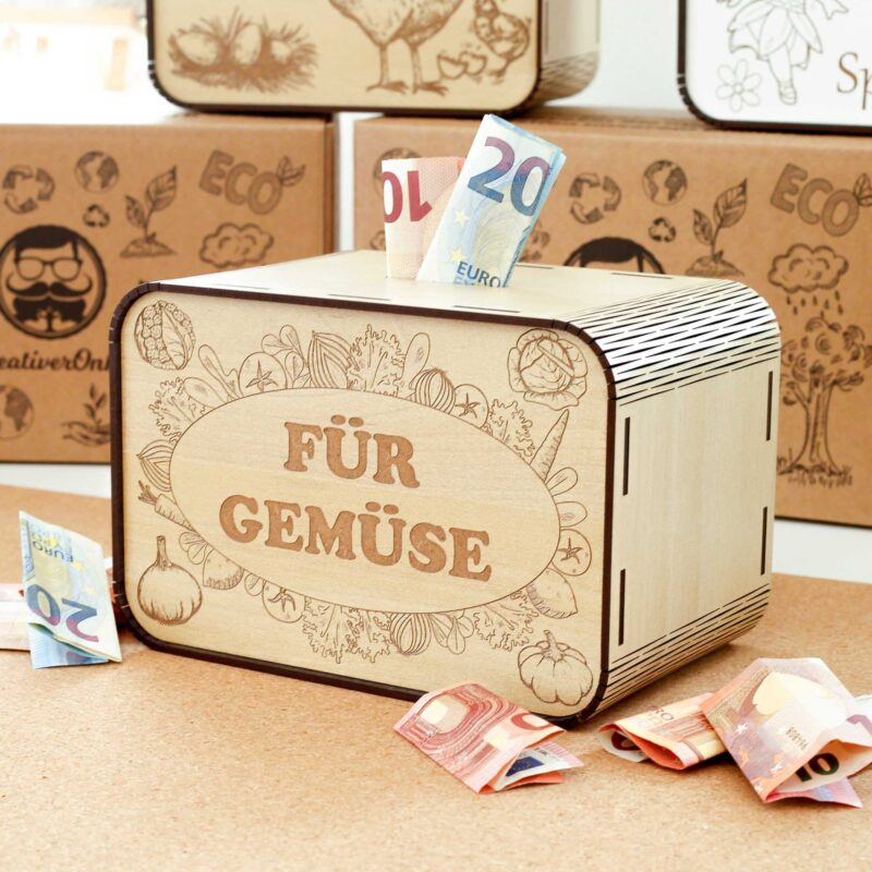 Spardose - für Gemüse - für den Gemüsebauer P05-31 KreativerOnkel.de