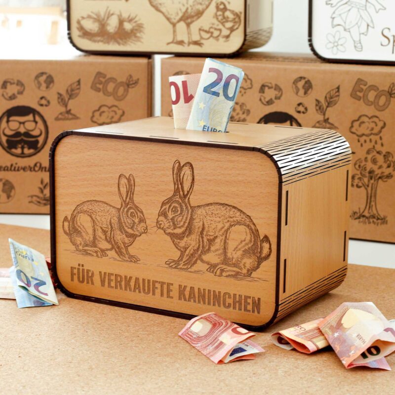 Spardosen - Für verkaufte Kaninchen - für den Kaninchenzüchter P05-09 KreativerOnkel.de