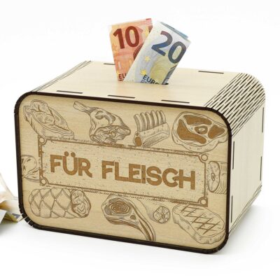 Spardose - Für Fleisch - für den Metzger P05-36 KreativerOnkel.de