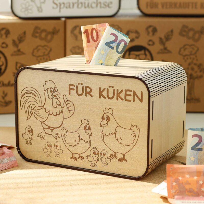 Spardose - Für Küken - für Geflügelzüchter P05-16 KreativerOnkel.de