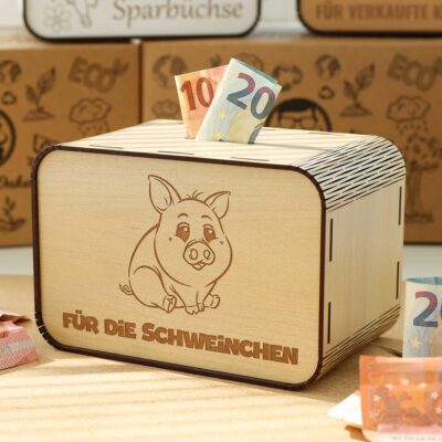 Spardose - Für Schweinchen - für Schweinezüchter P05-17 KreativerOnkel.de