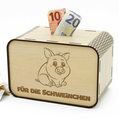 Spardose - Für Schweinchen - für Schweinezüchter P05-17 KreativerOnkel.de