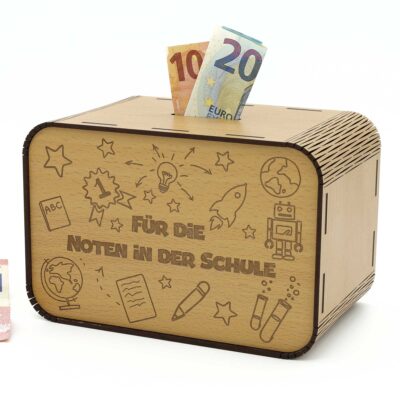 Spardose - Für die Noten in der Schule - für Schüler P03-39 KreativerOnkel.de