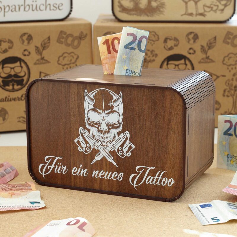 Spardose - Für ein neues Tattoo P07-09 KreativerOnkel.de