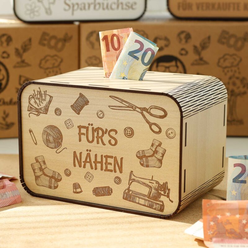 Spardose - Fürs Nähen - für Schneiderin P05-18 KreativerOnkel.de