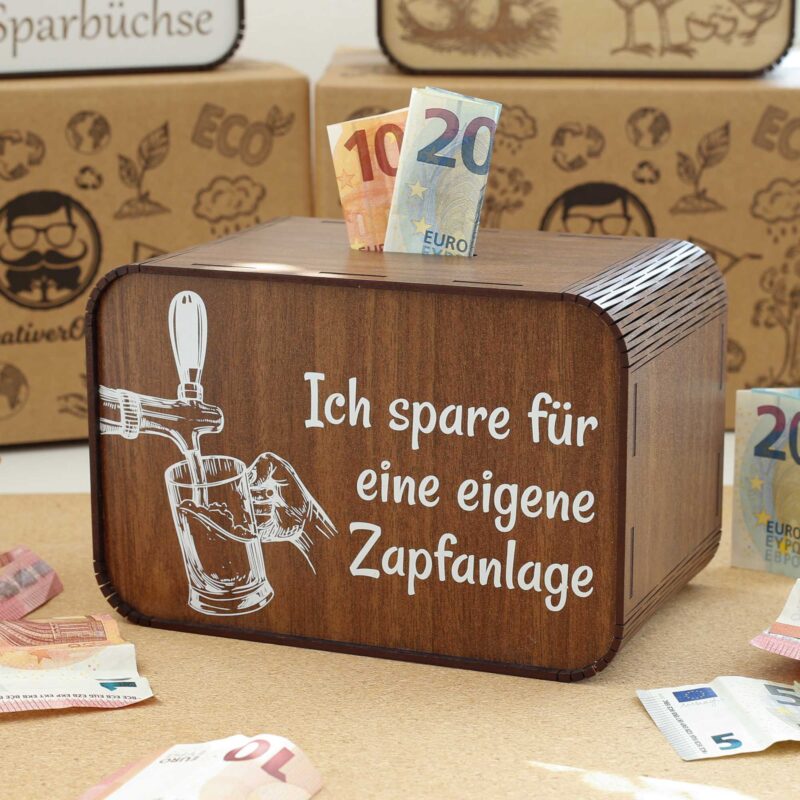 Spardose - Ich spare für eine eigene Zapfanlage P06-02 KreativerOnkel.de