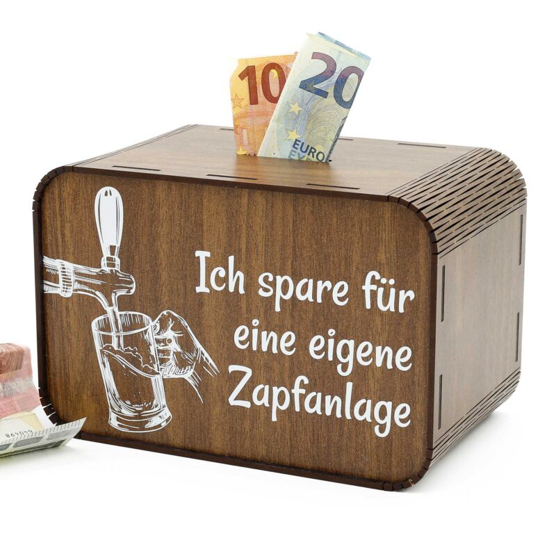 Spardose - Ich spare für eine eigene Zapfanlage P06-02 KreativerOnkel.de