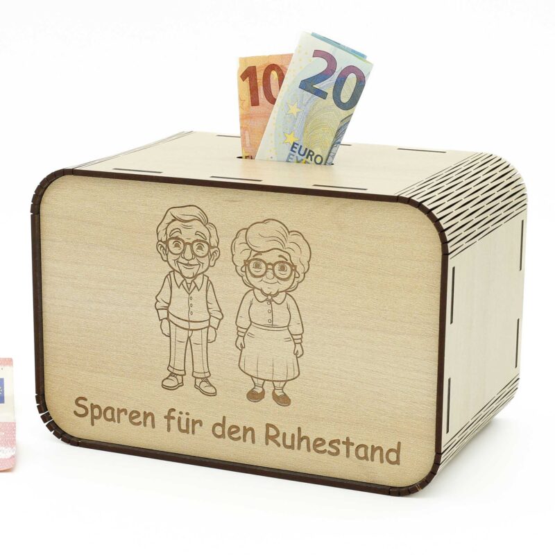 Spardose Ruhestand - Sparen für den Ruhestand - Opa und Oma