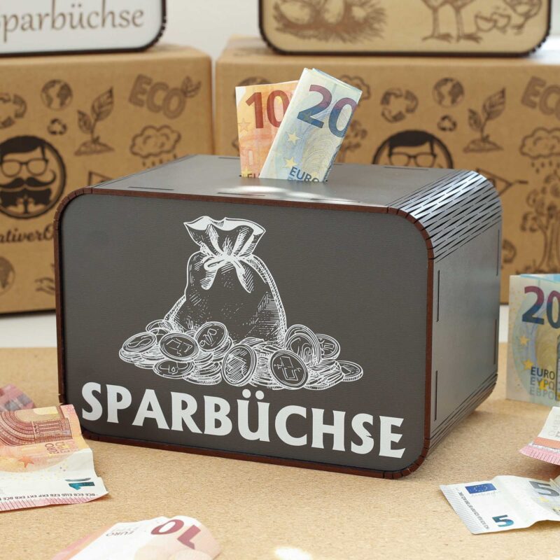 Spardose - Sparbüchse Geldtasche P12-02 KreativerOnkel.de