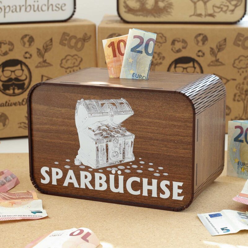 Spardose - Sparbüchse Truhe P12-01 KreativerOnkel.de