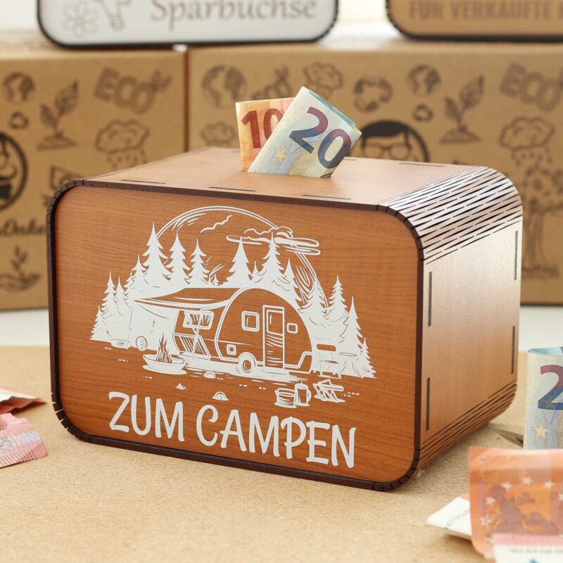 Spardose - Zum Campen - für Reisende