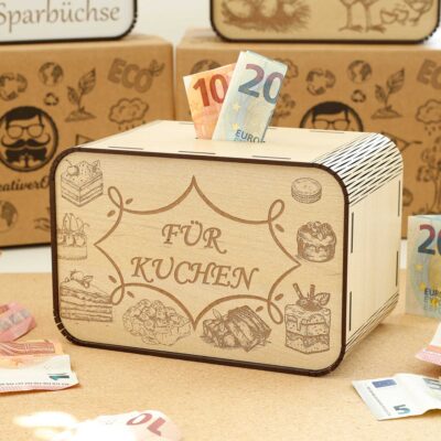 Spardose - für Kuchen – für Konditorinnen P05-33-1 KreativerOnkel.de