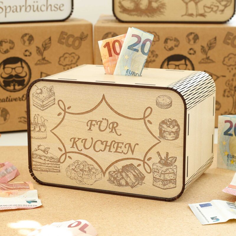 Spardose - für Kuchen – für Konditorinnen P05-33-1 KreativerOnkel.de