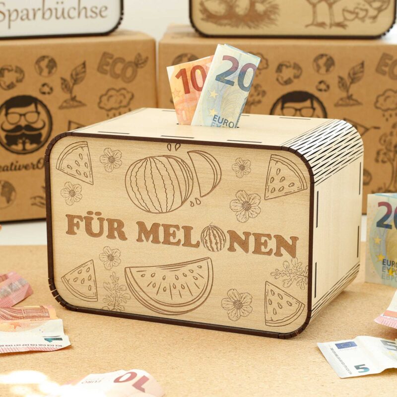 Spardose - für Melonen – für einen Melonenzüchter P05-29 KreativerOnkel.de