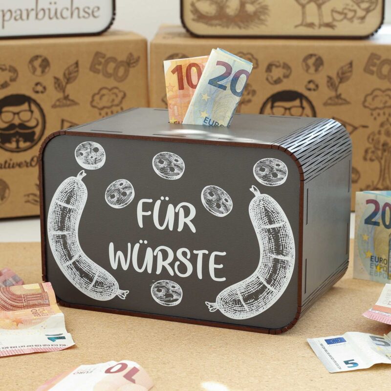 Spardose - für Würste – für einen Wursthersteller P05-34 KreativerOnkel.de