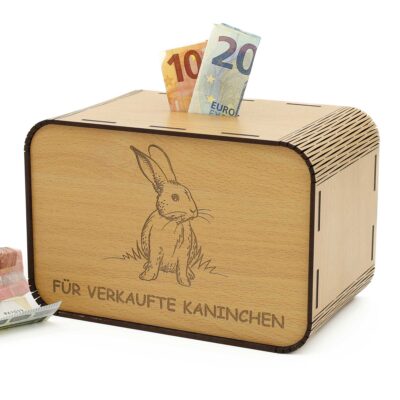 Spardose - für verkaufte Kaninchen - für einen Kaninchenzüchter P05-08 KreativerOnkel.de