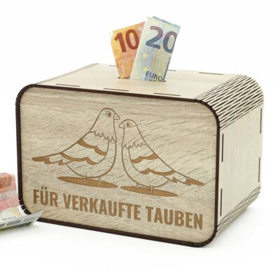Spardose - für verkaufte Tauben - für einen Taubenzüchter P05-21 KreativerOnkel.de
