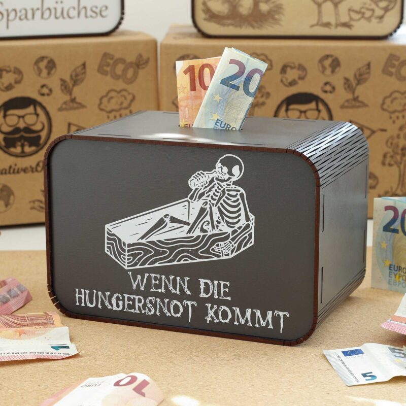 Spardose lustig - Wenn die Hungersnot kommt P07-07 KreativerOnkel.de