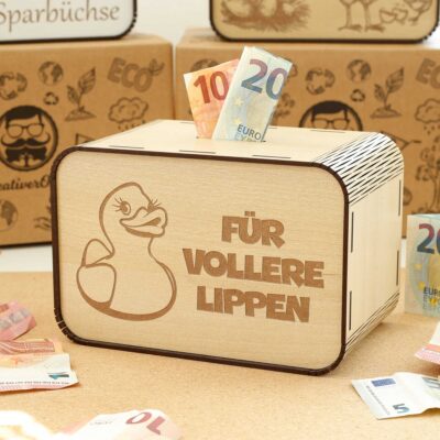 Spardose lustig - für vollere Lippen P07-01-1 KreativerOnkel.de