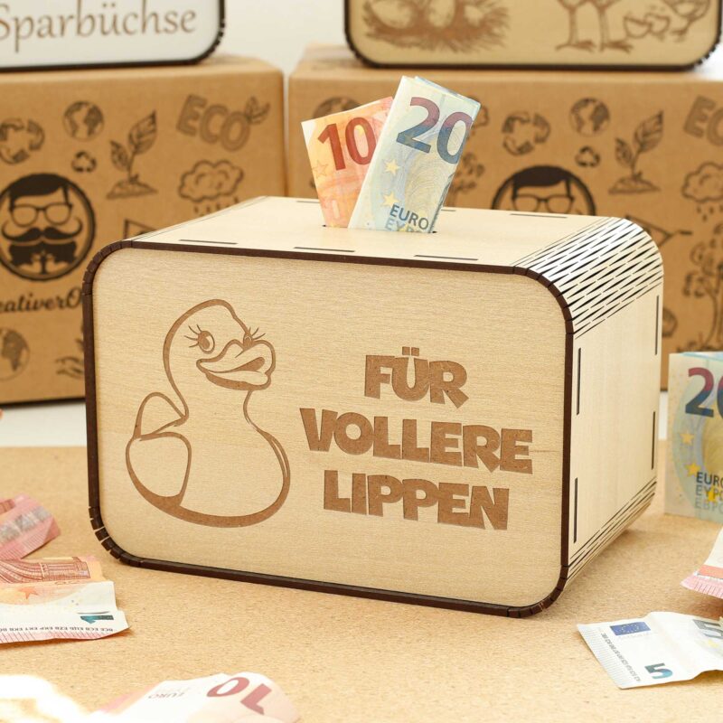 Spardose lustig - für vollere Lippen P07-01-1 KreativerOnkel.de