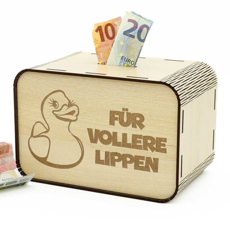 Spardose lustig - für vollere Lippen P07-01 KreativerOnkel.de