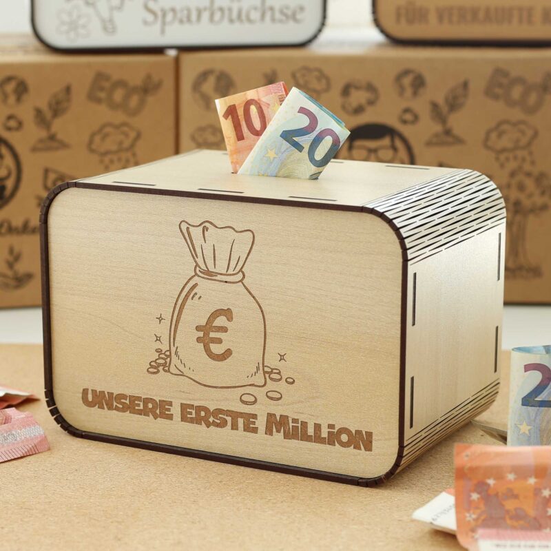 Spardose - unsere erste Million - Geldsack