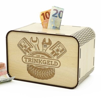Trinkgeld-Spardose für Automechaniker P04-05 KreativerOnkel.de